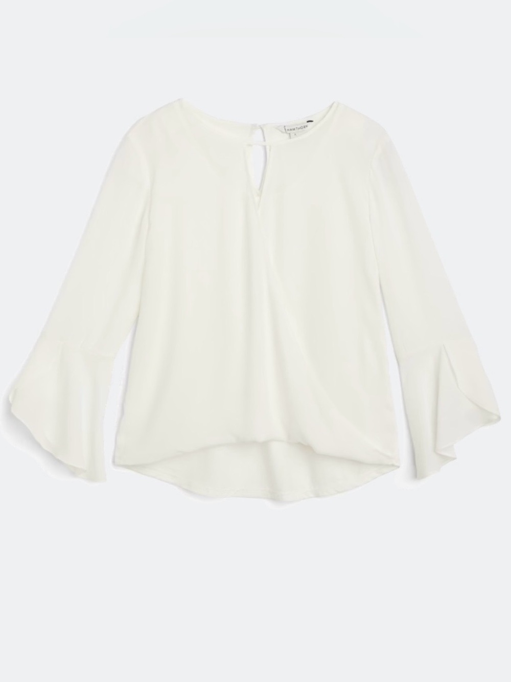 41 Hawthorn Sutton Mixed Material Bell Sleeve Surplice Blouse, Small